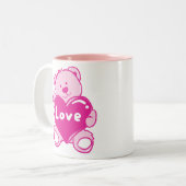 Teddy Bear Liebe Zweifarbige Tasse (Vorderseite Links)