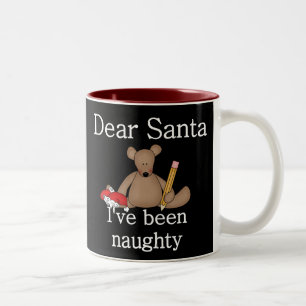 Teddy Bear Lieber Weihnachten Zweifarbige Tasse