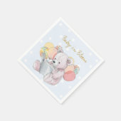 Teddy Bear liest ein Buch Baby in Bloom Serviette (Ecke)