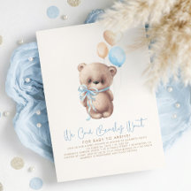 Teddy Bear Light Brown and Blue Boy Baby Showroom