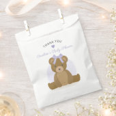 Teddy Bear Lila Bow Girl Baby Dusche Vielen Dank Geschenktütchen (Ausgeschnitten)