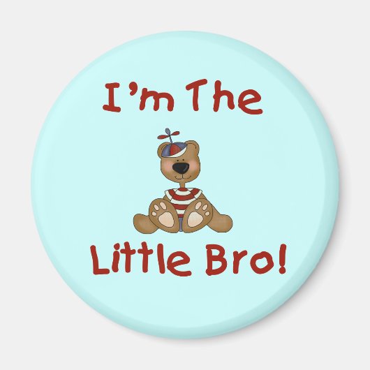 Teddy Bear Little Bro Tshirts und Geschenke Magnet (Vorne)
