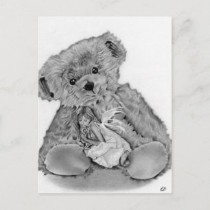 Teddy Bear Little Fairy Postcard Postkarte