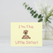 Teddy Bear Little Sister Tshirts und Geschenke Postkarte (Stehend Vorderseite)