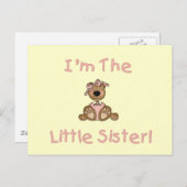 Teddy Bear Little Sister Tshirts und Geschenke Postkarte (Vorne/Hinten)