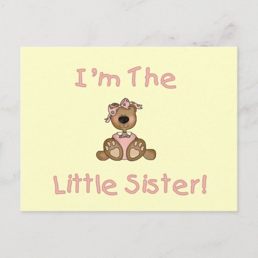 Teddy Bear Little Sister Tshirts und Geschenke Postkarte (Vorderseite)