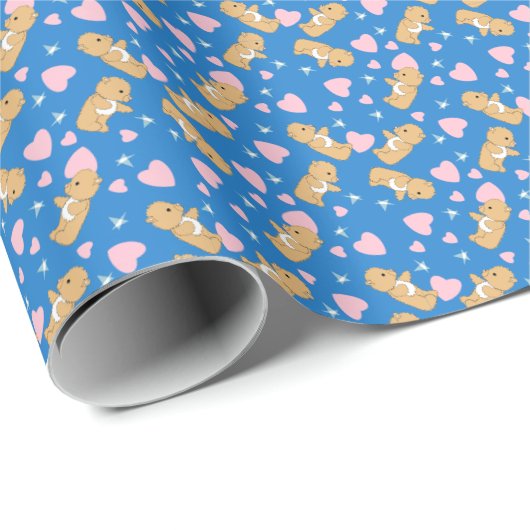 Teddy Bear Love Geschenkpapier (Rolleneckpunkt)