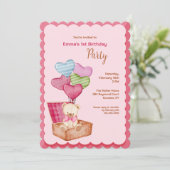 Teddy Bear Love Invitations Einladung (Stehend Vorderseite)