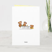 Teddy Bear macht eins! Happy Birthday Karte (Rückseite)