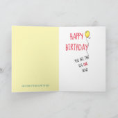 Teddy Bear macht eins! Happy Birthday Karte (Innenseite)