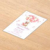 Teddy Bear Mädchen Babydusche Einladung (Ablage )