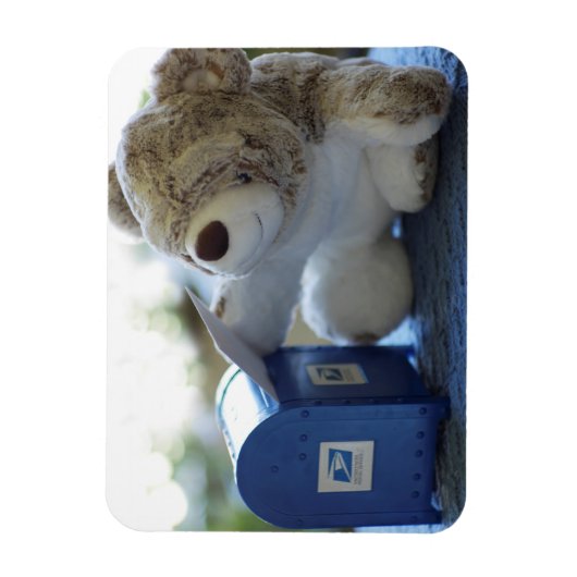 Teddy Bear Mails a Letter 2 Flexible Magnet (Vertikal)