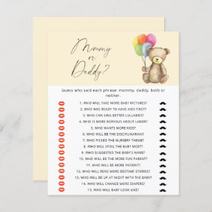 Teddy Bear - Mama oder Papa Baby Duschgame