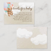 Teddy Bear mehrfarbige Balloons buchen für Baby Begleitkarte (Vorne/Hinten)