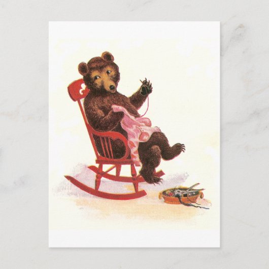 Teddy Bear Mends Kleidung Postkarte (Vorderseite)