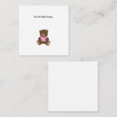 Teddy Bear Mini Danke Note Card Mitteilungskarte (Vorne/Hinten)