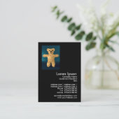 Teddy Bear Mini Foto Visitenkarte (Stehend Vorderseite)