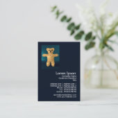 Teddy Bear Mini Foto Visitenkarte (Stehend Vorderseite)