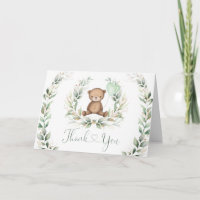 Teddy Bear mit Balloon Greenery Eucalyptus Wreath