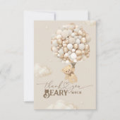 Teddy Bear mit Balloons Baby Dusche Beary Much Dankeskarte (Vorderseite)