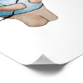 Teddy Bear mit Balloons Baby Dusche Willkommen Poster (Ecke)