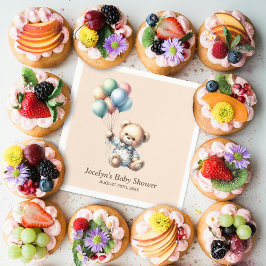 Teddy Bear mit Balloons Babydusche Napkins Serviette