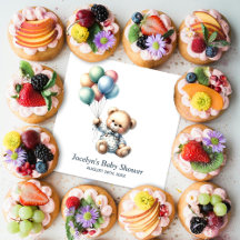 Teddy Bear mit Balloons Babydusche Napkins
