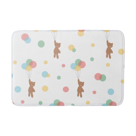 Teddy Bear mit Balloons Badematte (Vorderseite)