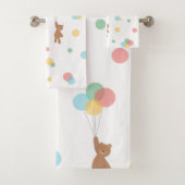 Teddy Bear mit Balloons Badhandtuch Set (Insitu)