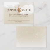 Teddy Bear mit Balloons Diaper Raffekarte Begleitkarte (Vorne/Hinten)