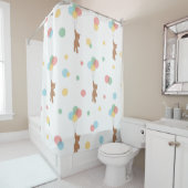 Teddy Bear mit Balloons Duschvorhang (Beispiel)