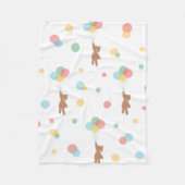 Teddy Bear mit Balloons Fleecedecke (Vorderseite)