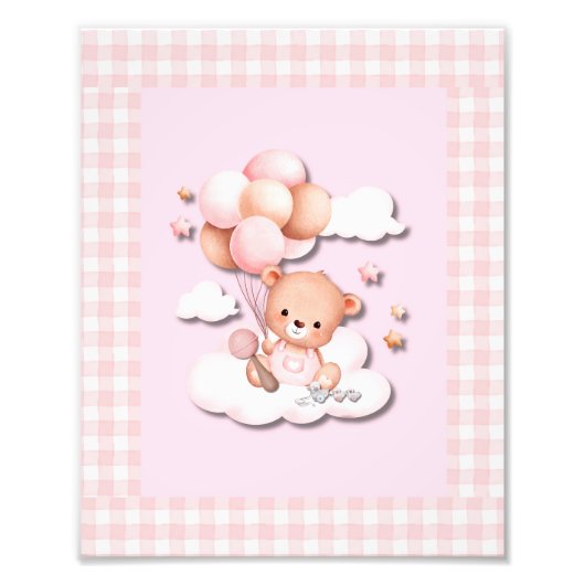 Teddy Bear mit Balloons Fotodruck (Vorne)