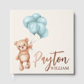 Teddy Bear mit Balloons Gästebuch (Vorderseite)