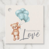 Teddy Bear mit Balloons Geschenkanhänger (Vorderseite)