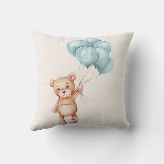Teddy Bear mit Balloons Kissen (Rückseite)