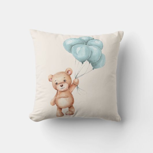 Teddy Bear mit Balloons Kissen (Vorderseite)