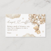 Teddy Bear mit Balloons Neutral Baby Dusche Begleitkarte (Vorderseite)
