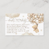 Teddy Bear mit Balloons Neutral Baby Dusche Begleitkarte (Vorderseite)