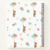 Teddy Bear mit Balloons Notizblock (Rückseite)