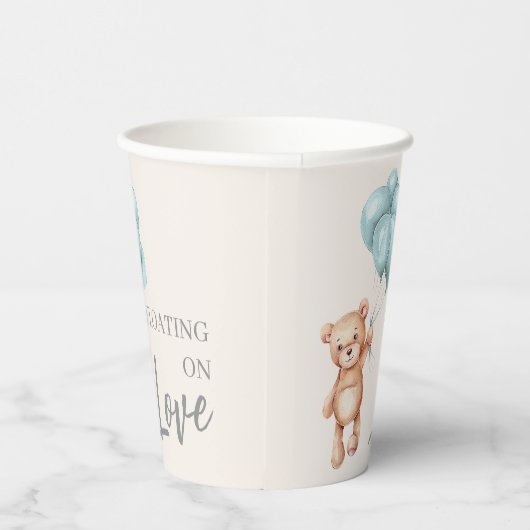 Teddy Bear mit Balloons Pappbecher (Rechts)