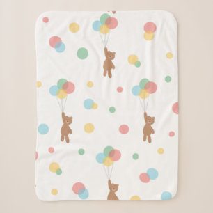 Teddy Bear mit Balloons Sherpadecke