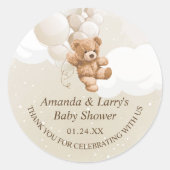 Teddy Bear mit Balloons Sticker (Vorderseite)