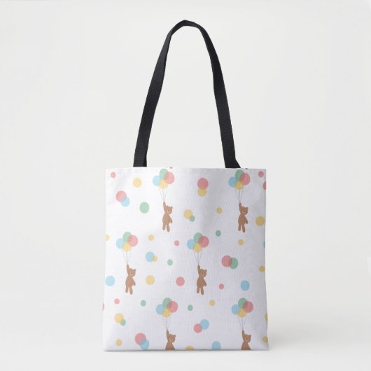 Teddy Bear mit Balloons Tasche (Vorderseite)