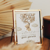 Teddy Bear mit Balloons Willkommensdusche Poster