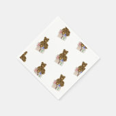 Teddy Bear mit Blocks Serviette (Ecke)