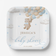 Teddy Bear mit Blue Balloons Baby Dusche