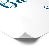 Teddy Bear mit Blue Balloons Begrüßungszeichen Poster (Ecke)