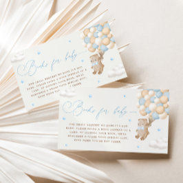 Teddy Bear mit Blue Balloons Buchanfrage Begleitkarte