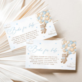 Teddy Bear mit Blue Balloons Buchanfrage Begleitkarte